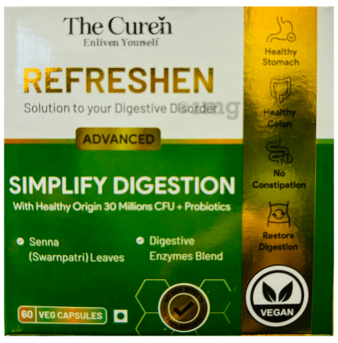 The Curen Refreshen Simplify Digestion Veg Capsule