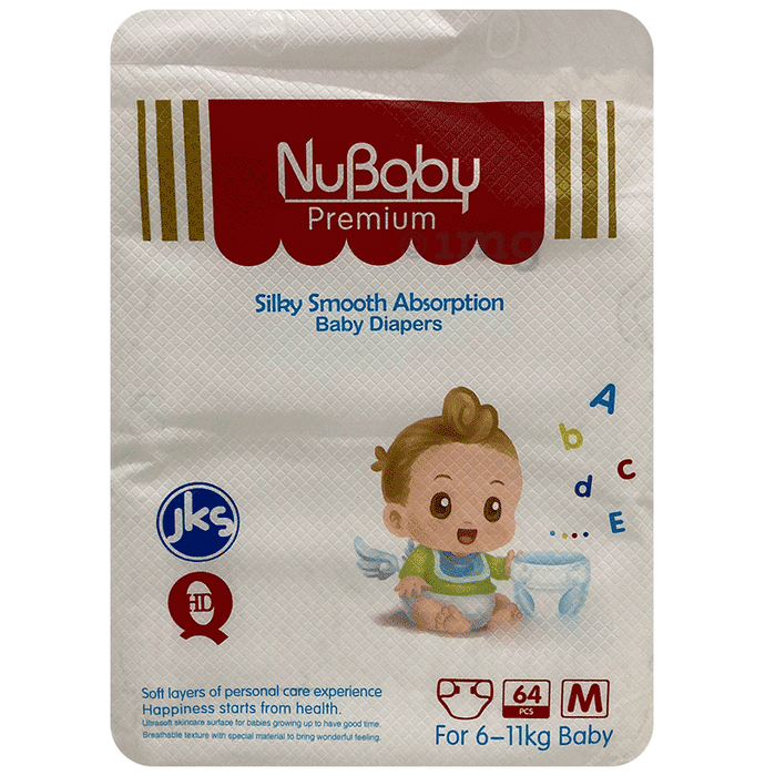 Nubaby Premium Silky Smoth Absorption Baby Diaper Medium