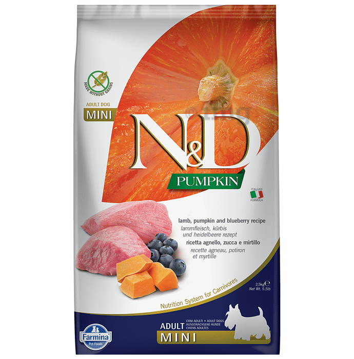 Farmina Pet Foods N&D Pumpkin Lamb & Blueberry Grain Free Dog Food (Adult Mini)