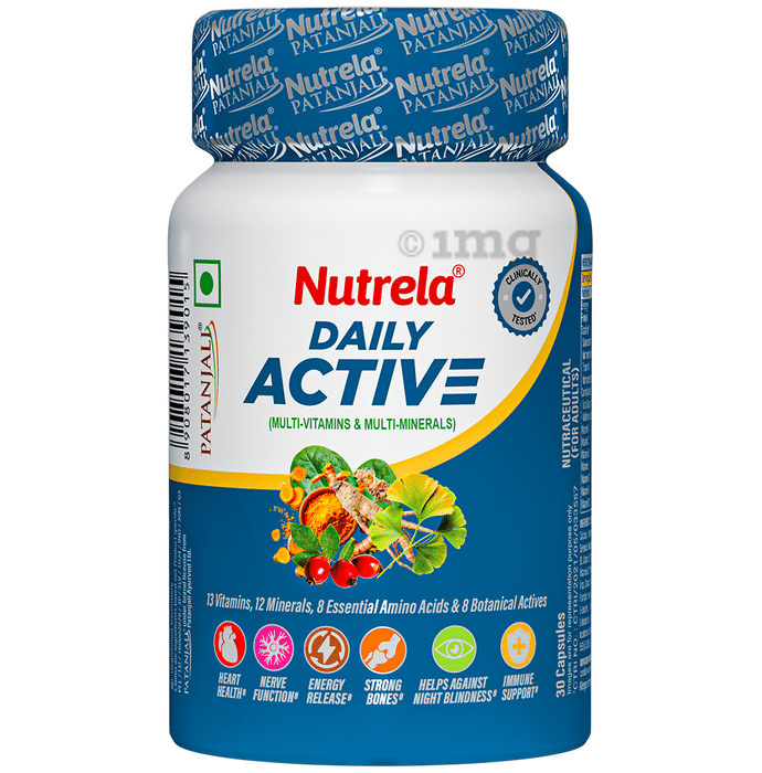 Patanjali Nutrela DailyActive | For Heart, Eye, Bones & Immunity | Capsule
