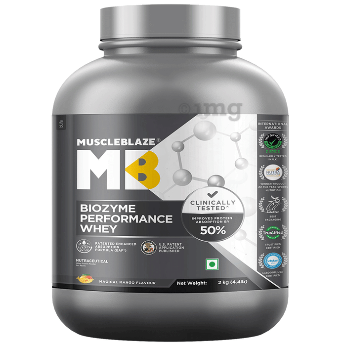 MuscleBlaze MuscleBlaze Biozyme Performance Whey Protein | For Muscle Gain | Improves Protein Absorption | Nutrition Care