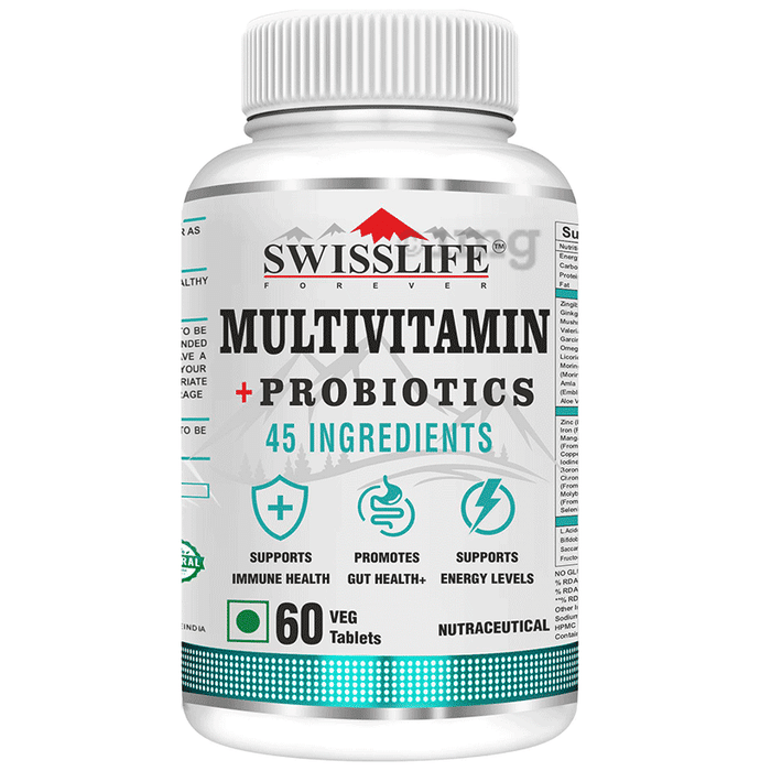 SWISSLIFE FOREVER Multivitamin + Probiotics 45 Ingredients Tablet