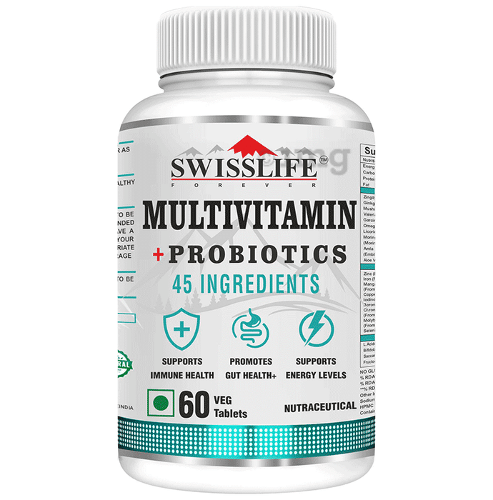 SWISSLIFE FOREVER Multivitamin + Probiotics 45 Ingredients Tablet