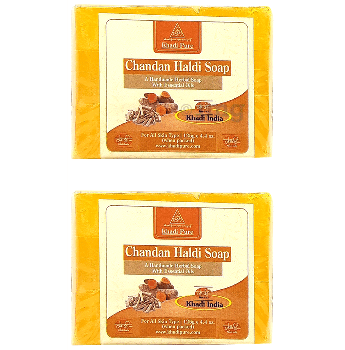 Khadi Pure Chandan Haldi Soap (125gm Each)