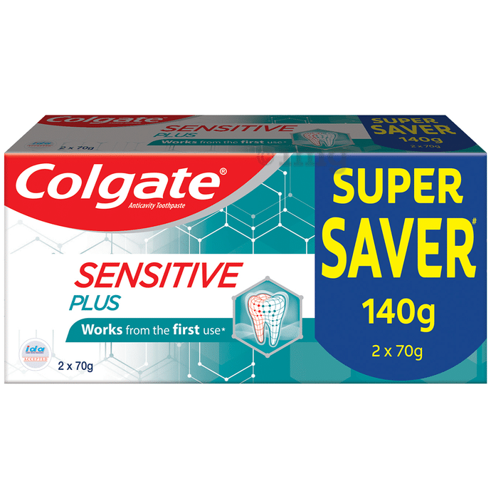 Colgate Sensitive Plus Toothpaste with Pro Argin Formula (70gm Each) | Mega Offer Buy 1 Get 1 Free