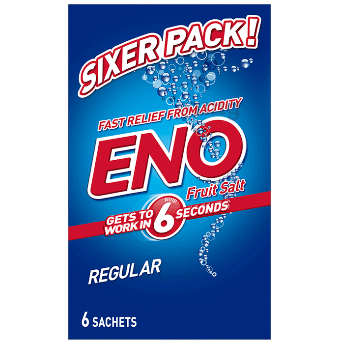 Eno Fruit Salt Sachet | Ayurvedic Acidity Relief Formula (5gm Each) | Flavour Regular