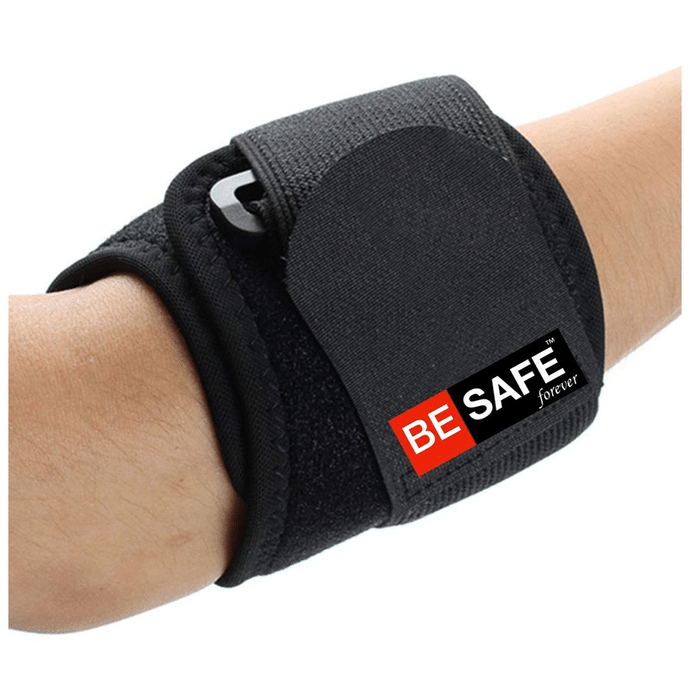 Be Safe Forever Tennis Elbow Neoprene Compression Support Large Black