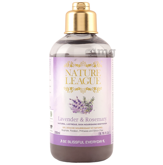 Nature League Lavender & Rosemary Natural, Lustrous, Skin Nourishing Bodywash (200ml Each)