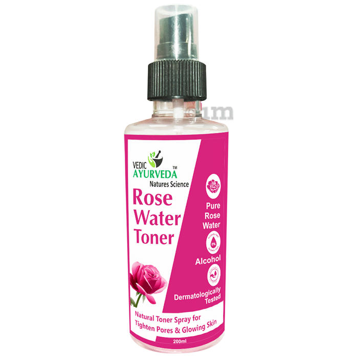 Vedic Ayurveda  Rose Water Skin, Natural Toner Spray (200ml Each)