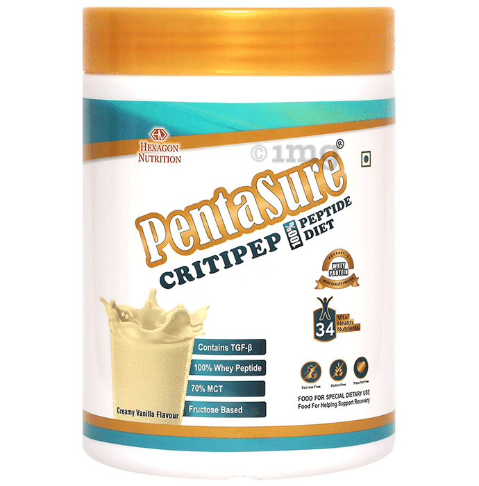 PentaSure Critipep 100% Whey Peptide | Gluten Free | Flavour Powder Creamy Vanilla