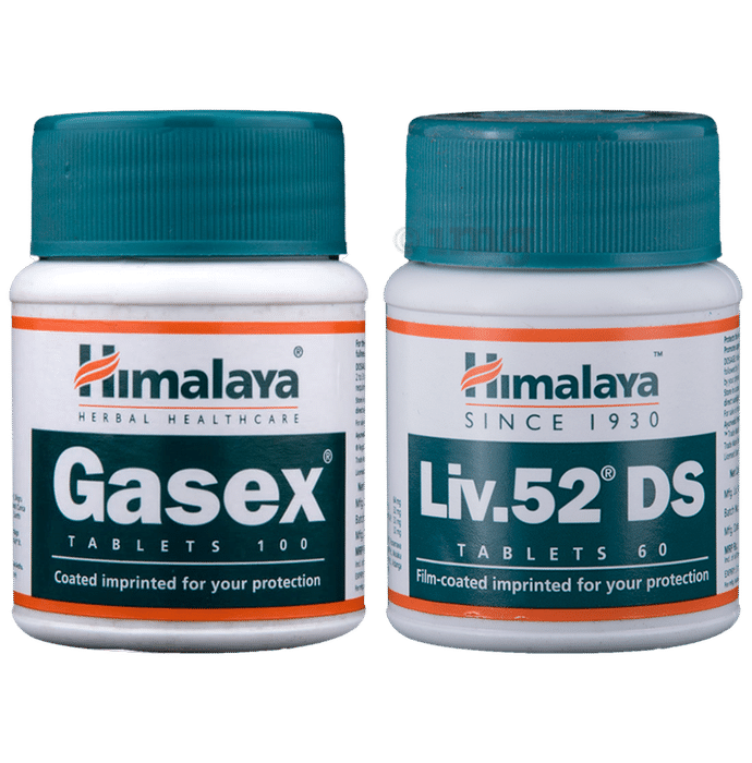 Himalaya Combo Pack of Liv. 52 DS Tablet & Gasex Tablet: Buy combo pack of  2.0 units at best price in India
