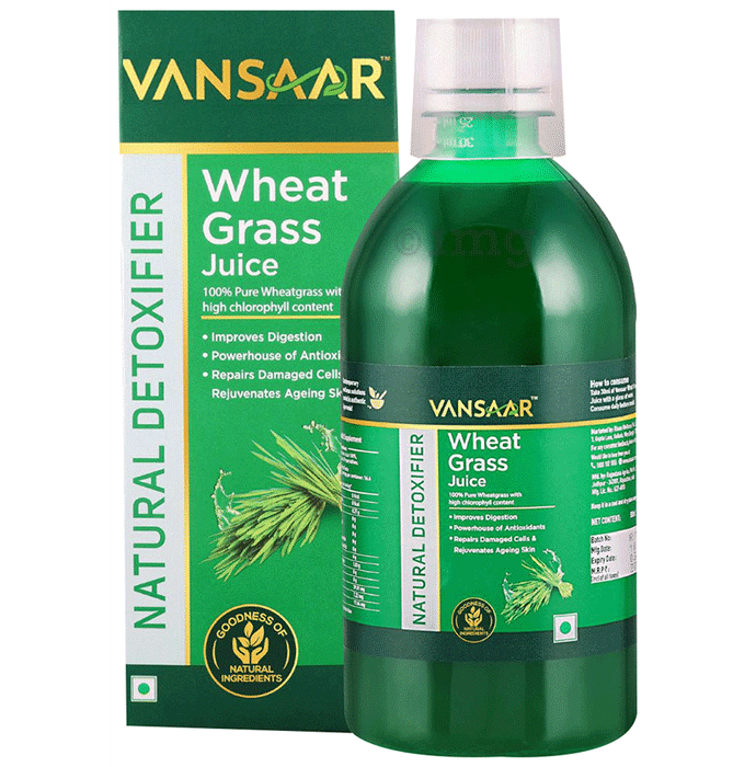 Vansaar Wheatgrass Juice| Natural Liver Detox Juice |Gut Cleanser Juice Juice