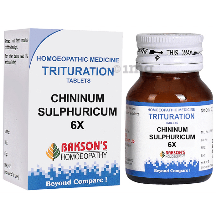 Bakson's Homeopathy Chininum Sulphuricum Trituration Tablet 6X