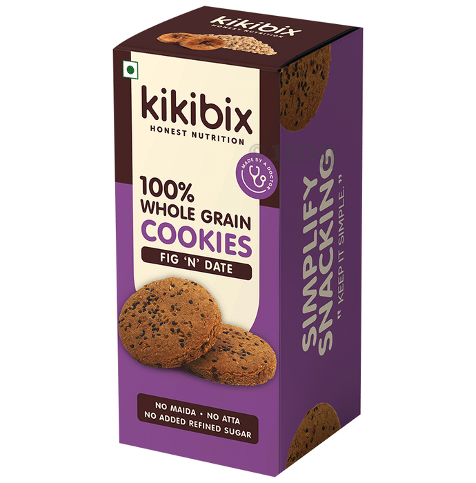 Kikibix 100% Whole Grain Cookies Fig N Date