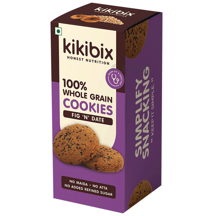 Kikibix 100% Whole Grain Cookies Fig N Date