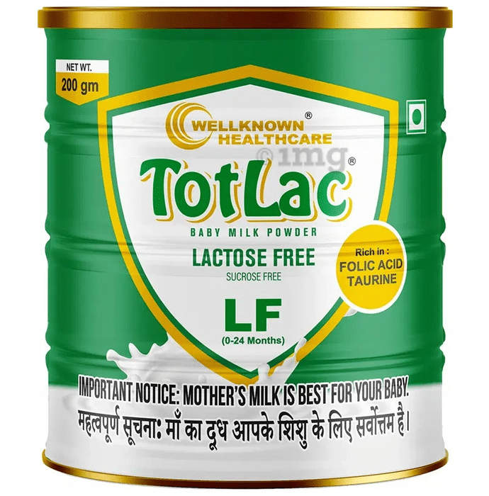 Wellknown Healthcare 0-24 Months Totlac LF Baby Milk Powder Lactose and Sucrose Free