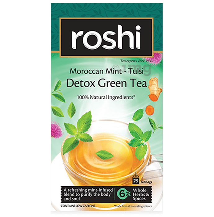 Roshi Moroccan Mint-Tulsi Detox Green Teabag (1.7gm Each)
