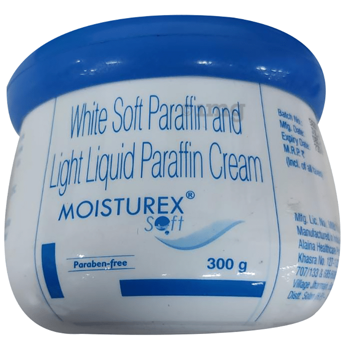 Moisturex White Soft Paraffin & Light Liquid Paraffin Cream | Paraben Free | Derma Care | Face Care Product for Extreme Dryness