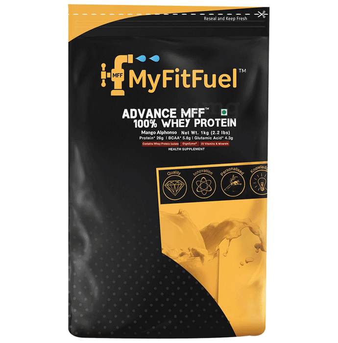 MyFitFuel Advance Mff 100% Whey Protein Powder Mango Alphonso