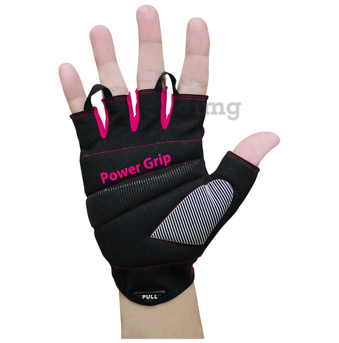 Tynor Tynorgrip Women's Gym Gloves Black & Pink XXL