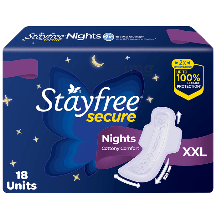 Stayfree Secure Nights Cottony Soft Comfort Pads XXL