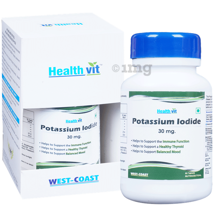 HealthVit Potassium Iodide 30mg | For Immunity, Healthy Thyroid & Balanced Mood |  Tablet