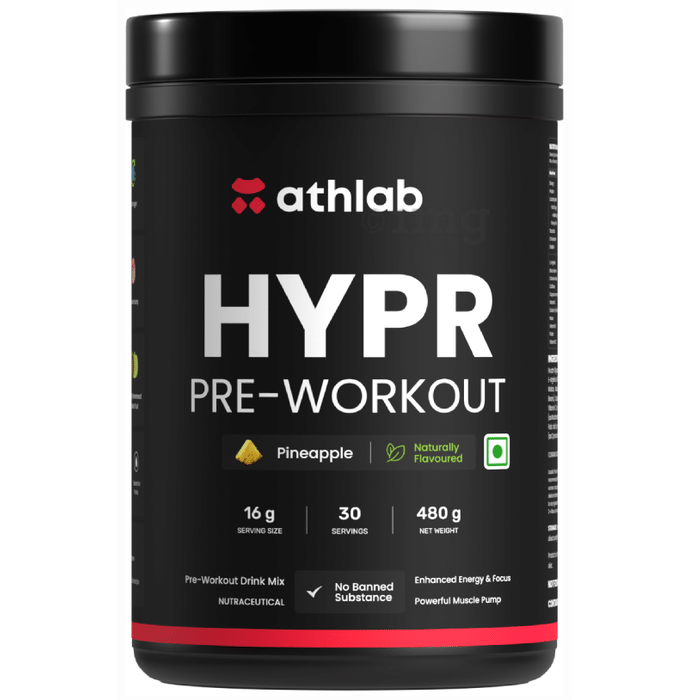 Athlab Hypr Pre-Workout Powder Pineapple