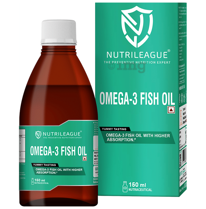Nutrileague Omega 3 Fish Oil 600mg Syrup for Brain, Heart & Immunity