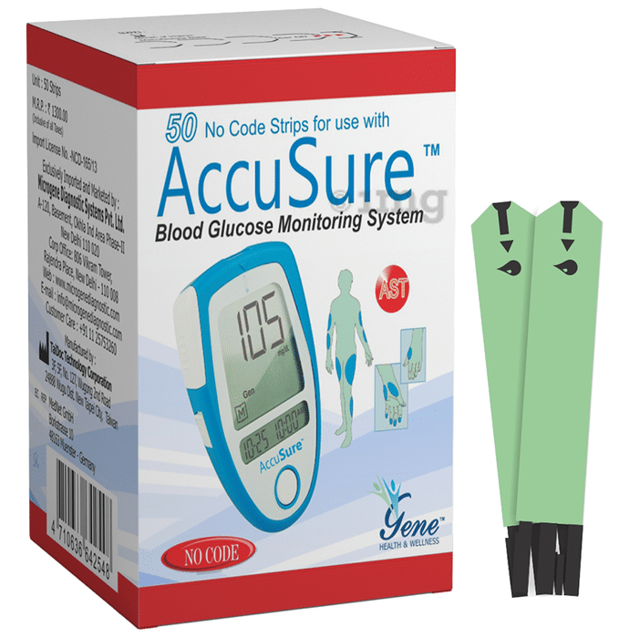 AccuSure Blood Glucose Test Strip