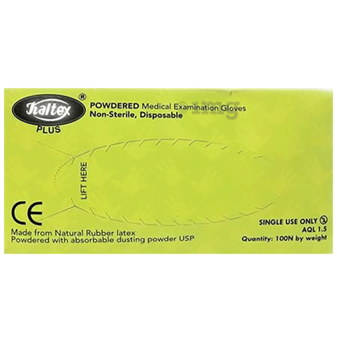 Kaltex Plus Examination Gloves Latex Powdered Medium
