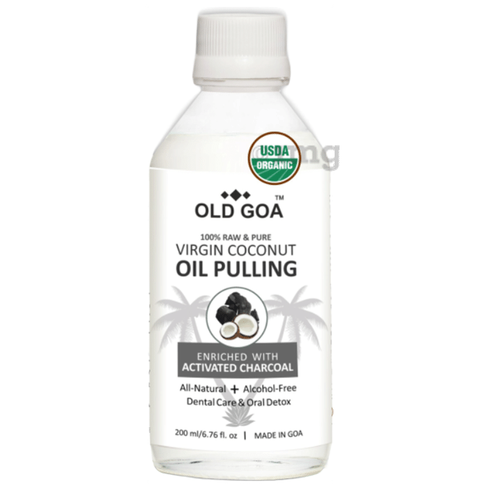Old Goa 100% Raw and Pure Virgin Coconut Oil Pulling Enriched with Activated Charcoal