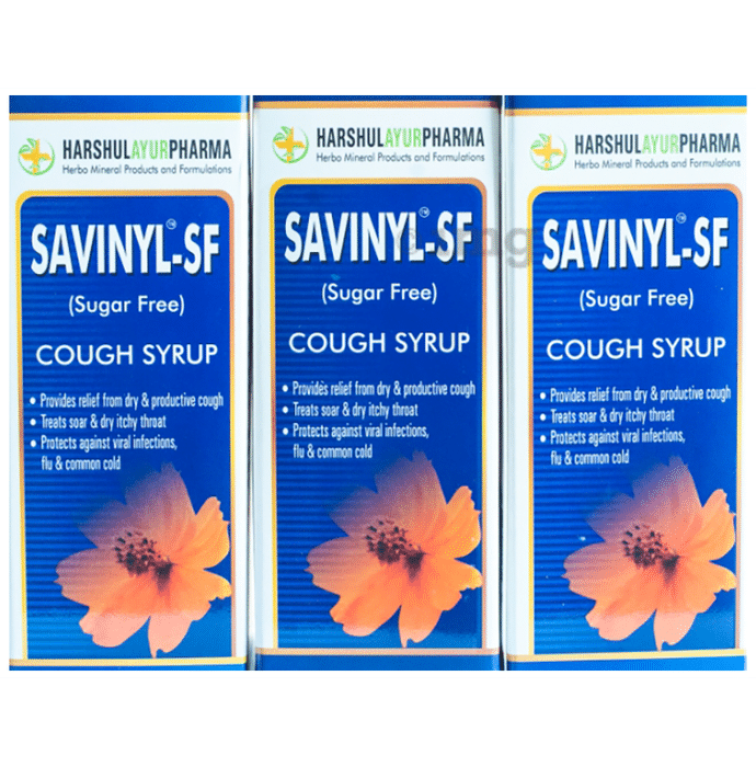 Harshul Ayur Pharma Savinyl-SF Cough Syrup (100ml Each)