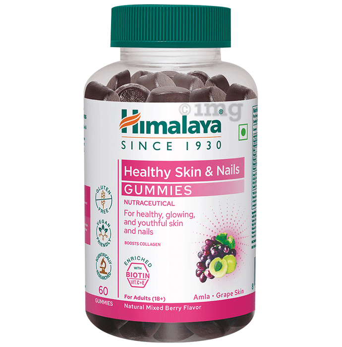 Himalaya Healthy Skin & Nails Gummies Natural Mixed Berry