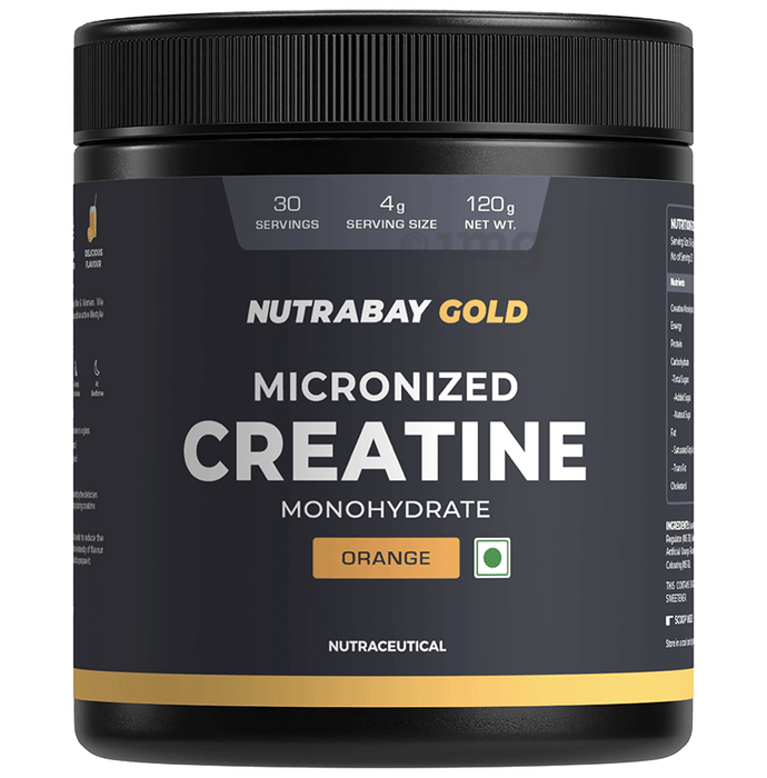 Nutrabay Micronised Creatine Monohydrate Powder Orange
