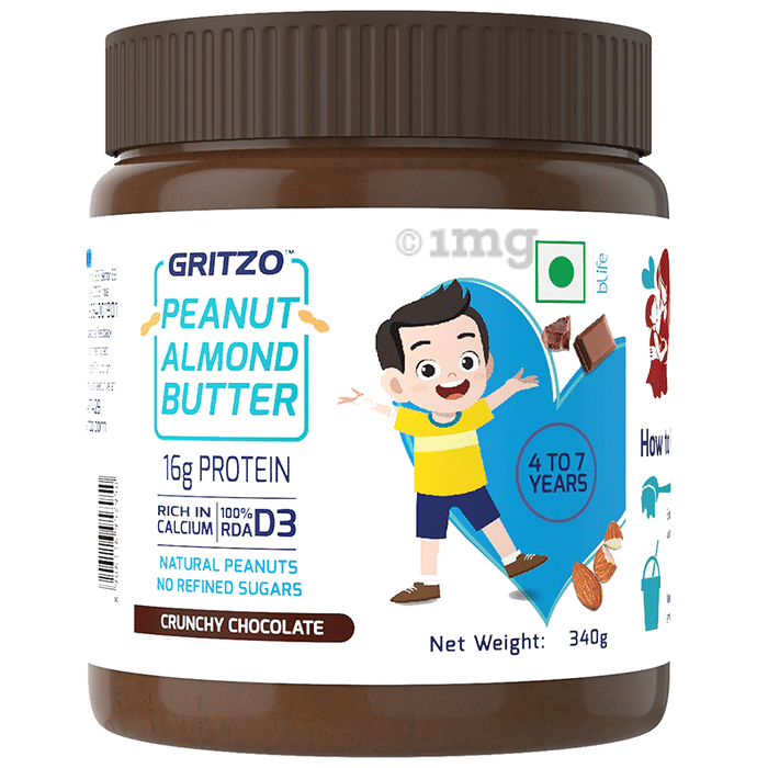 Gritzo 4 to 7 Years Peanut Almond Butter Crunchy Chocolate