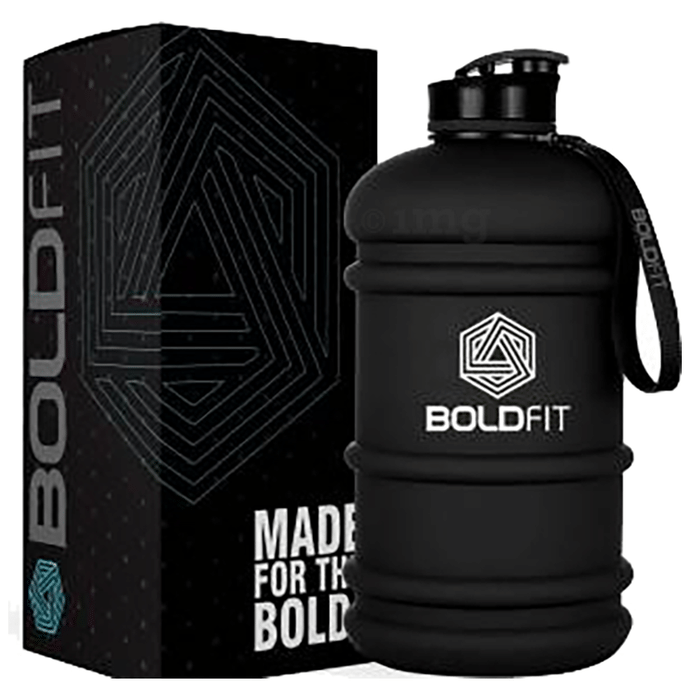 Boldfit Gym Gallon Water Jug Bottle XL Matt Black