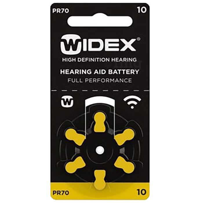 Widex PR 70 Hearing Aid Battery (6 Each) Size 10