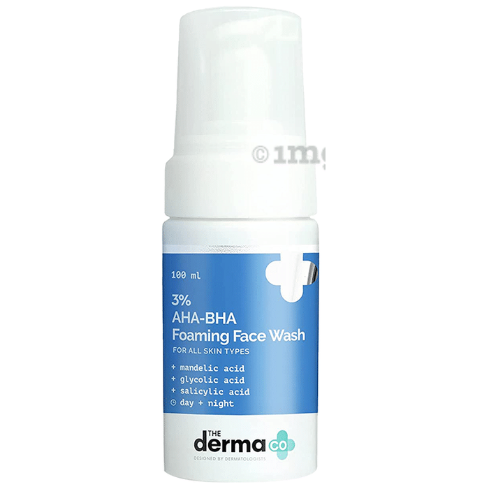 The Derma Co 3% AHA-BHA Foaming Face Wash | For All Skin Types