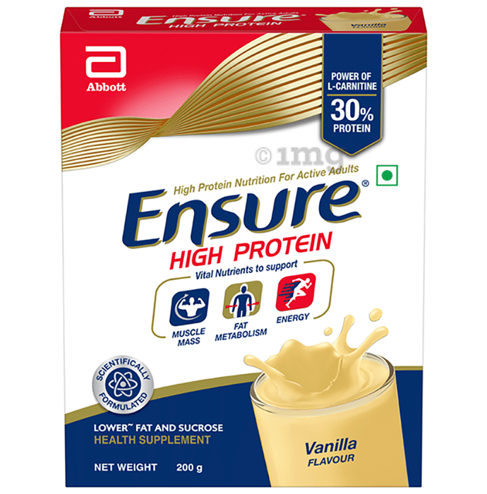 Ensure High Protein Drink for Physically Active Adults | Powder Vanilla