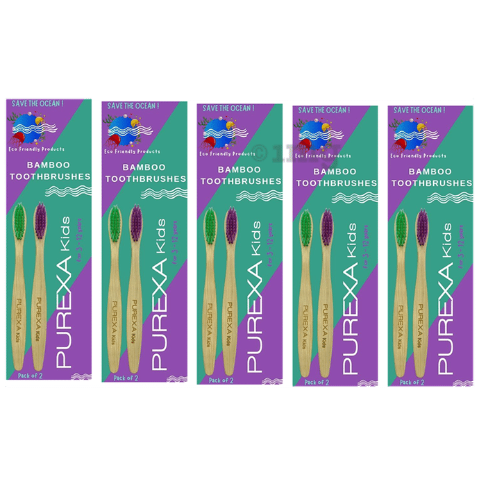 Purexa Kids Bamboo Toothbrush (2 Each)