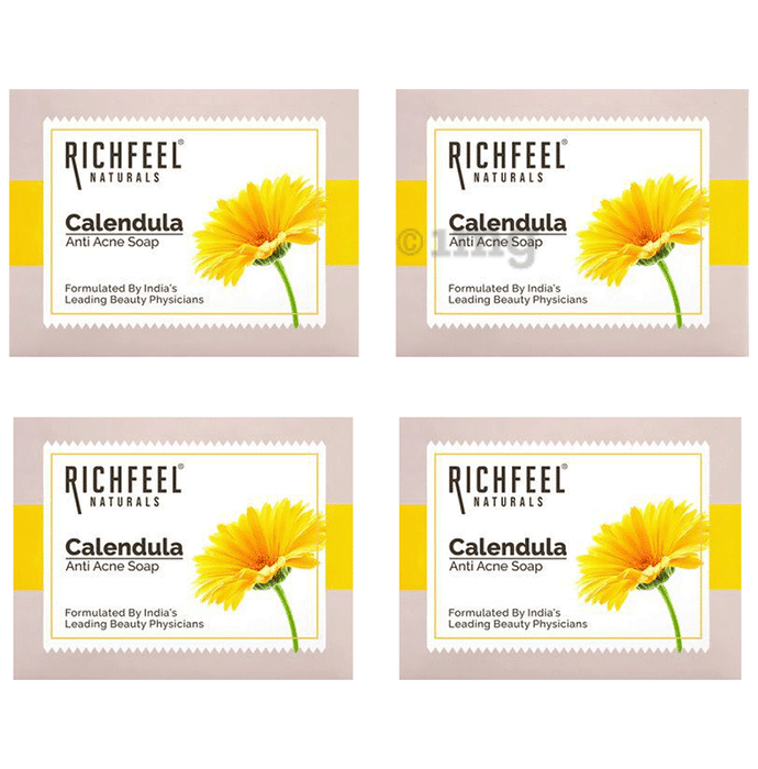 Richfeel Naturals Calendula Anti Acne Soap (75gm Each)