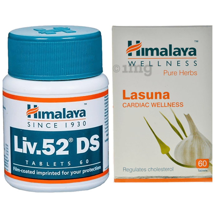 Himalaya Combo Pack of Liv. 52 DS Tablet (60) & Lasuna Tablet (60)