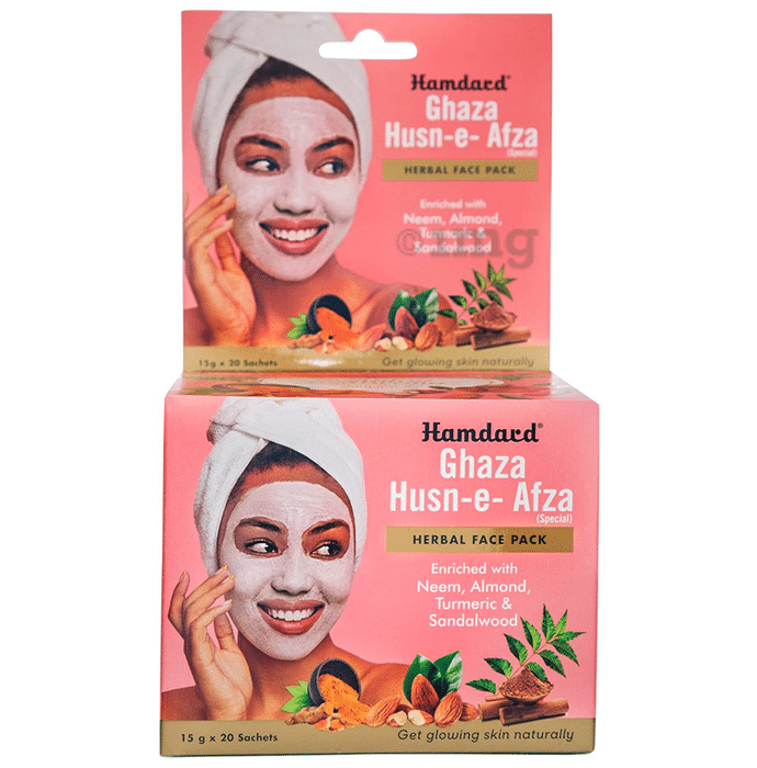 Hamdard Ghaza-Husn-e-Afza Herbal Face Pack Sachet (15gm Each)