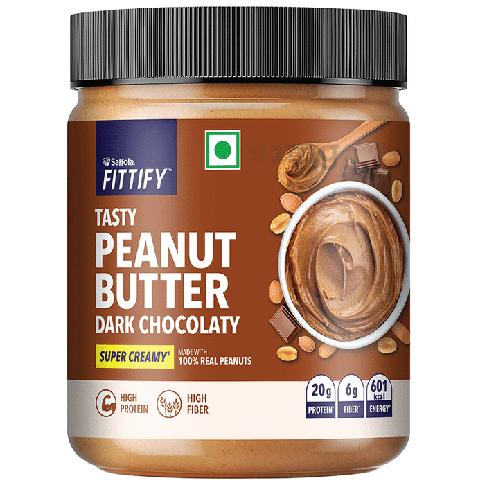 Saffola Fittify Tasty Peanut Butter Dark Chocolate Super Creamy