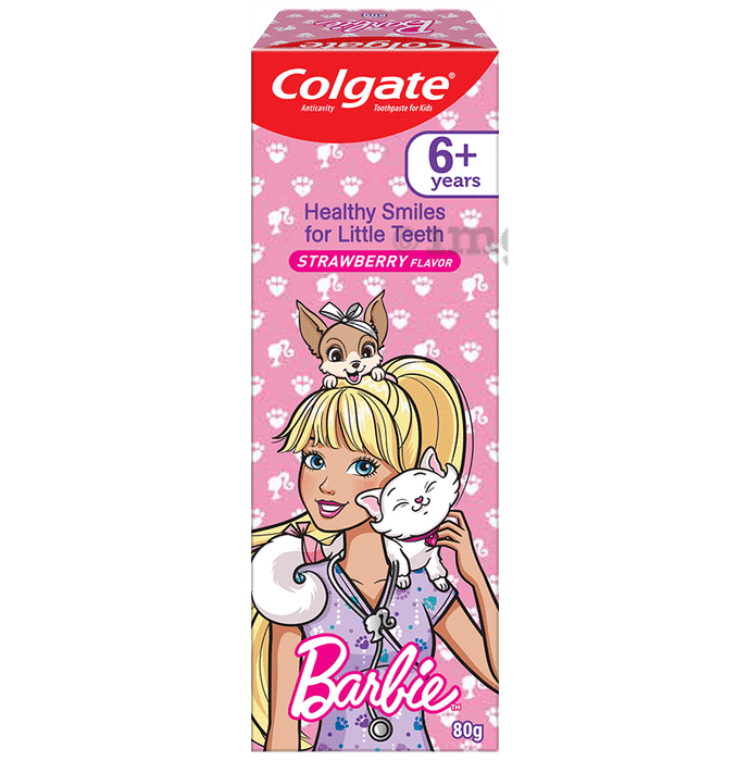 Colgate Anticavity Barbie Toothpaste for Kids | Flavour Strawberry