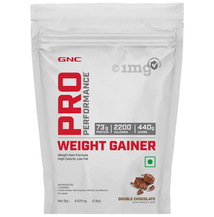 GNC Pro Performance Weight Gainer with Whey Protein | Flavour Powder Double Chocolate