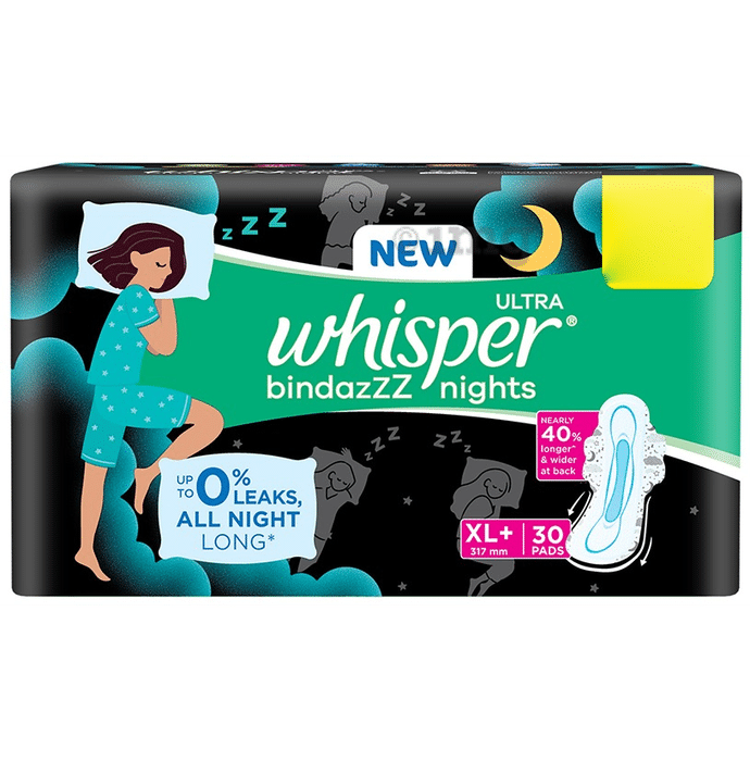 Whisper Bindazzz Nights Pads | Size XL+