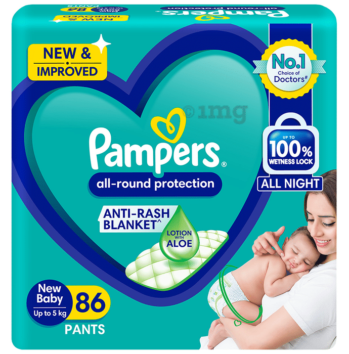 Pampers All-Round Protection Anti Rash Blanket Diaper Lotion with Aloe Vera NB