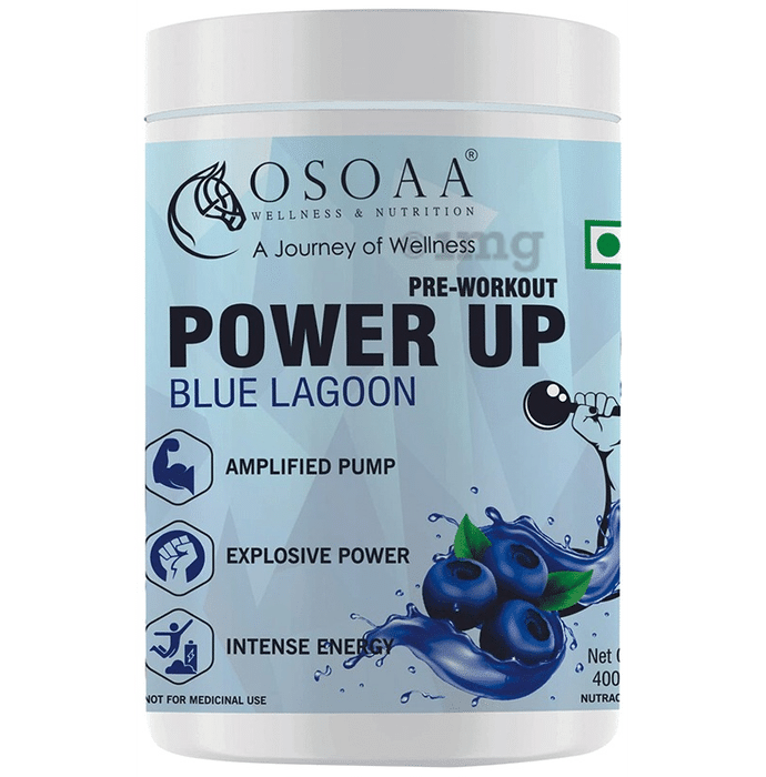 OSOAA Powerup Most Explosive Workout Powder Blue Lagoon