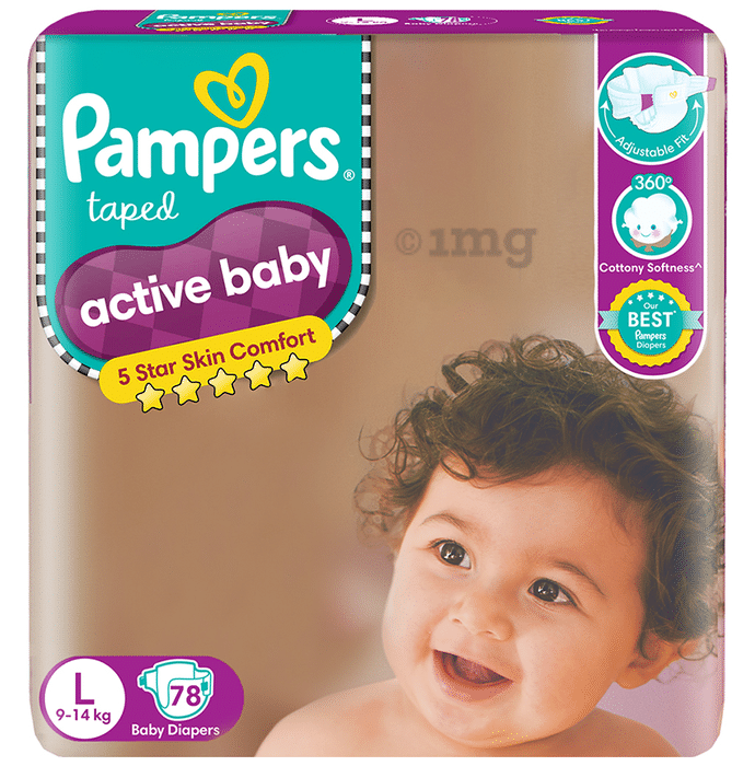 Pampers Taped Active Baby Diaper Large